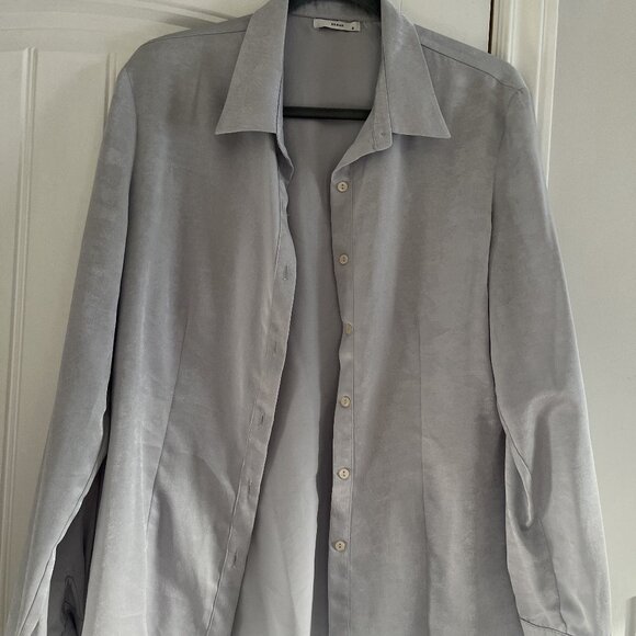 ROMAN silk/polyester silver gray shirt - Picture 1 of 7
